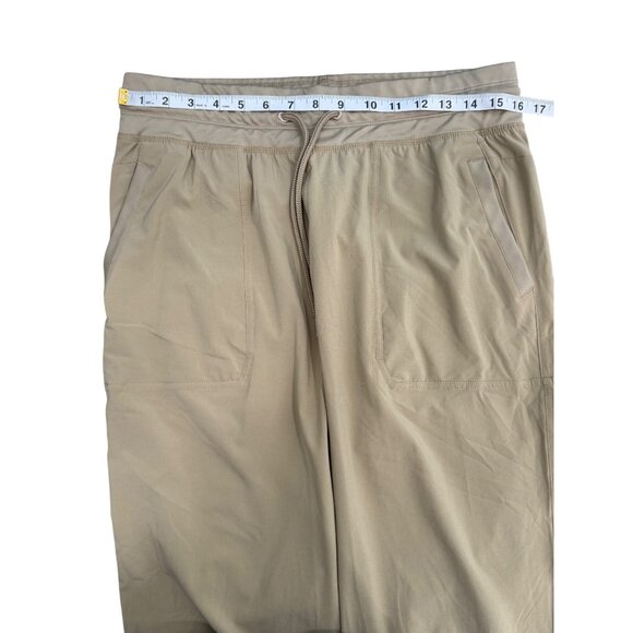 Free Fly Womens Lightweight Pants Drawstring Straight-Leg Comfort Tan Size L - Picture 4 of 7